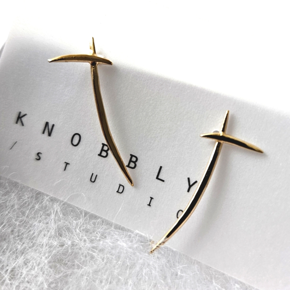 Gold Samurai Earring/Ear Climber NEW!